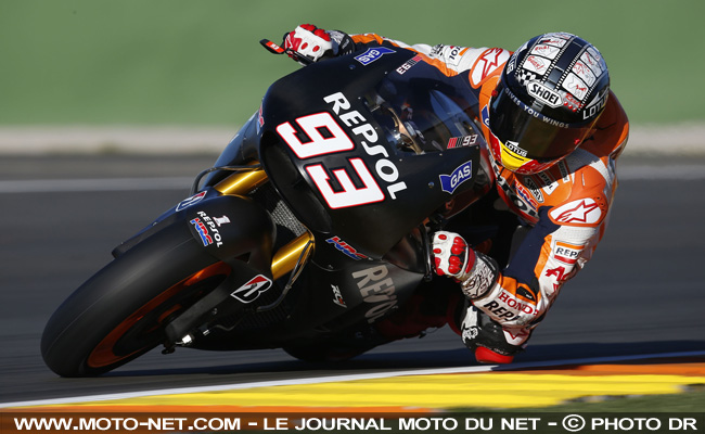 Marquez en tête des essais officiels à Valence