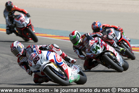  Rea, Giugliano, Melandri et Guintoli- WSBK Espagne (2 sur 13) : Vidéos, déclarations et analyse du SBK à Aragon