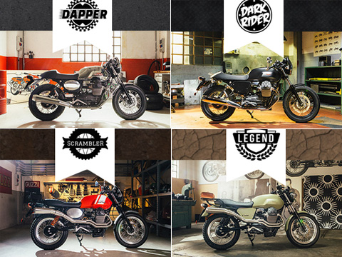 Moto Guzzi Garage : 4 univers pour personnaliser votre V7