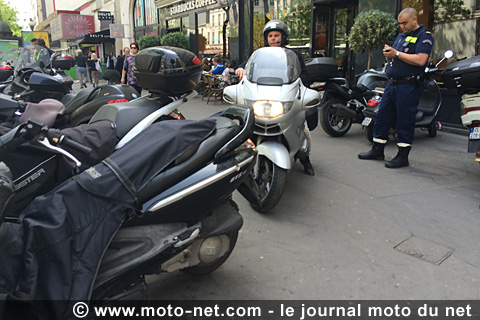 135 euros pour stationnement très gênant : les motos sur le trottoir ne sont pas concernées