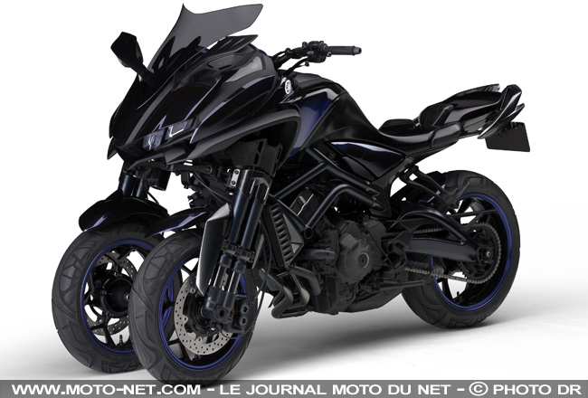 Yamaha peaufine son concept de moto à trois roues MWT-9