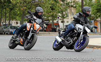 Duel Yamaha MT-125 Vs KTM Duke 125 : à couteaux tirés...