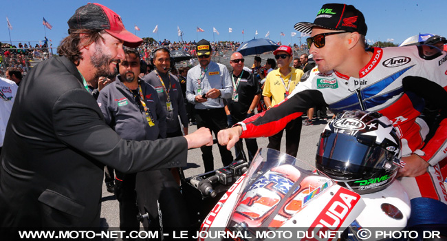  Keanu Reeves et Nicky Hayden - L'analyse MNC du World Superbike aux États-Unis