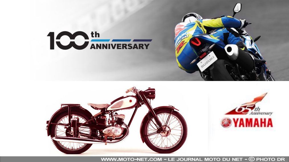 Le groupe Suzuki fête ses 100 ans et Yamaha Motor ses 65 ans