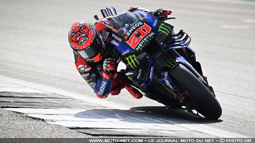 Grille de départ GP de Grande-Bretagne : Quartararo, Marquez, Bagnaia

Fabio Quartararo signe sa troisième pole position consécutive en qualifications du GP de Grande-Bretagne devant les Ducati d'Alex Marquez et de Francesco Bagnaia, nouveau record de Silverstone à la clé. Il faut remonter à 2021 pour voir l'officiel Yamaha à pareille fête ! Johann Zarco s'élance de la 9ème position.
