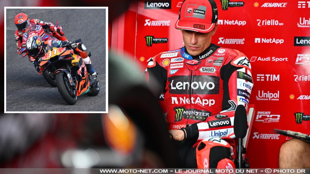 Marc Marquez s'emballe puis se dégonfle au GP Thaïlande

Le champion MotoGP en titre attaque la saison du mauvais pied : Marc Marquez n'inscrit que neuf petits points au GP de Thaïlande suite à une sanction au sprint puis une crevaison en principale. Pragmatique, l'officiel Ducati se concentre sur l'essentiel : la GP26 est bien née.
