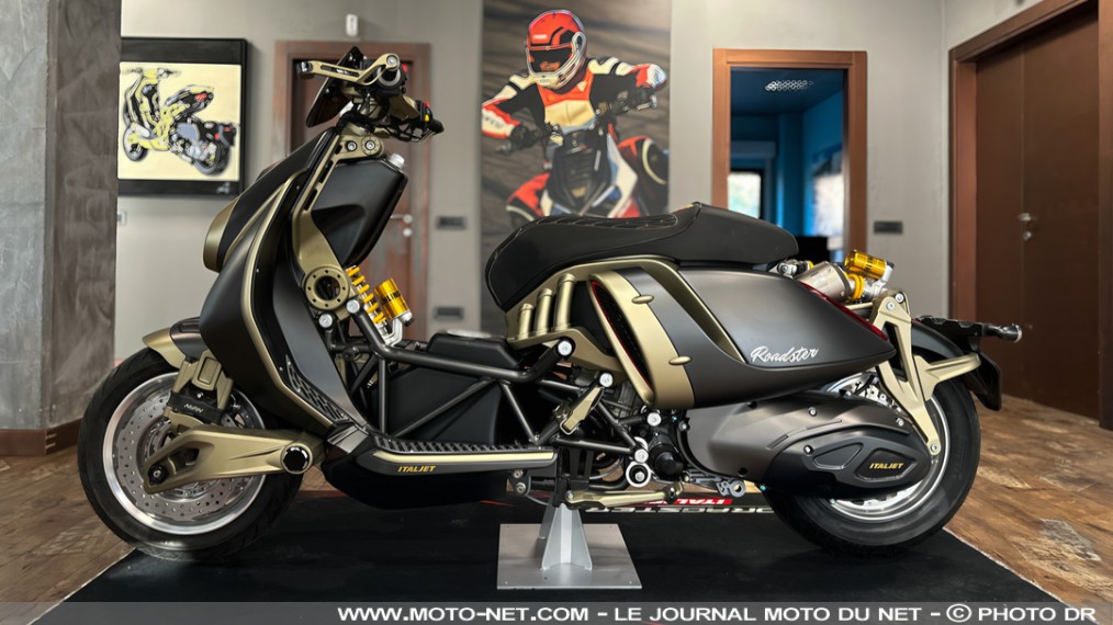 Italjet Roadster 400 : le plus racé des scooters rétro 

Le constructeur-préparateur Italjet sort de nouveau des sentiers battus avec son spectaculaire Roadster 400 : un scooter qui associe lignes vintage et solutions technologiques hors normes. L'hyper-scoot' rétro vient de Bologne (Italie) !
