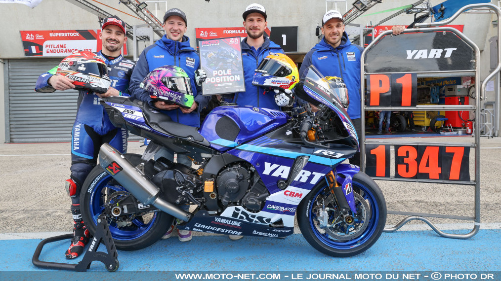 La Yamaha n°1 en pole des 24H Motos 2024, la Honda n°55 en tête des STK

Auteur d'un nouveau record du tour sur le circuit Bugatti, Nicolo Canepa hisse avec Karel Hanika la R1 du YART en tête de la grille de départ des 24 Heures Motos 2024 ! Les champions devancent le SERT et la Honda officielle. Une autre Fireblade, la 55 de National Motos, devance la BMW Tecmas et la Honda RAC41 en catégorie Superstock. Chronos !
