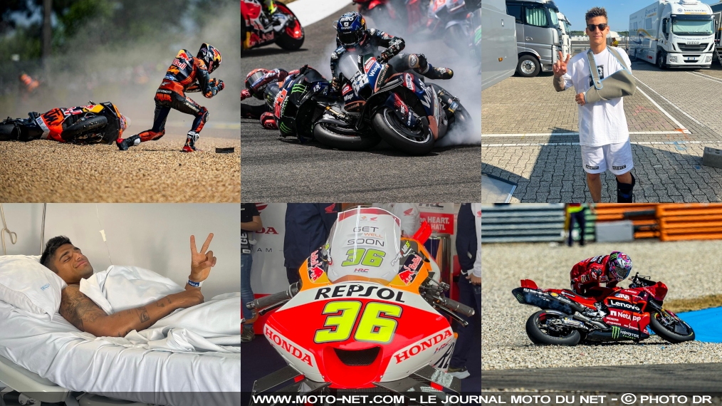 15 pilotes blessés à la mi-saison MotoGP : bilan MNC