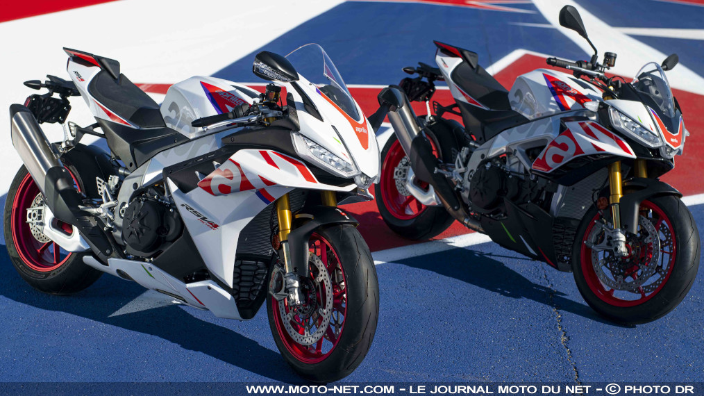 Aprilia ajoute un coloris Speed White à ses RSV4 Factory et Tuono V4 Factory