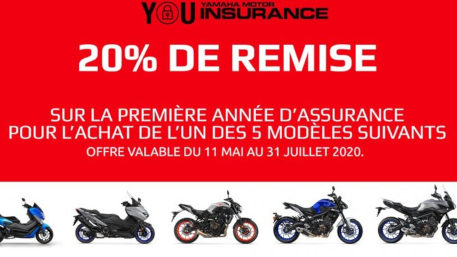 20% de réduction sur votre assurance moto Yamaha