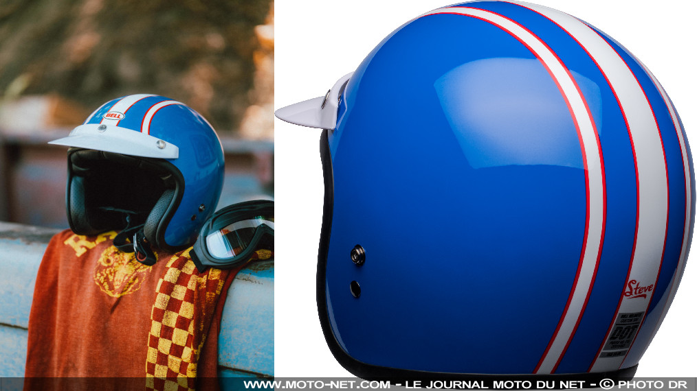 Casque Bell Custom 500 Six Day McQueen : hommage à Steve