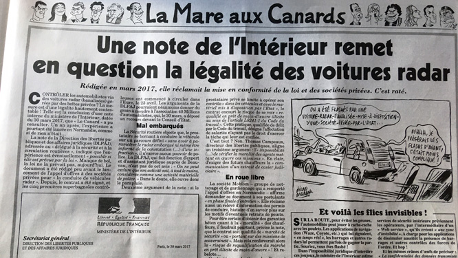 La légalité des voitures radar privées mise en doute... par le ministère de l'intérieur !