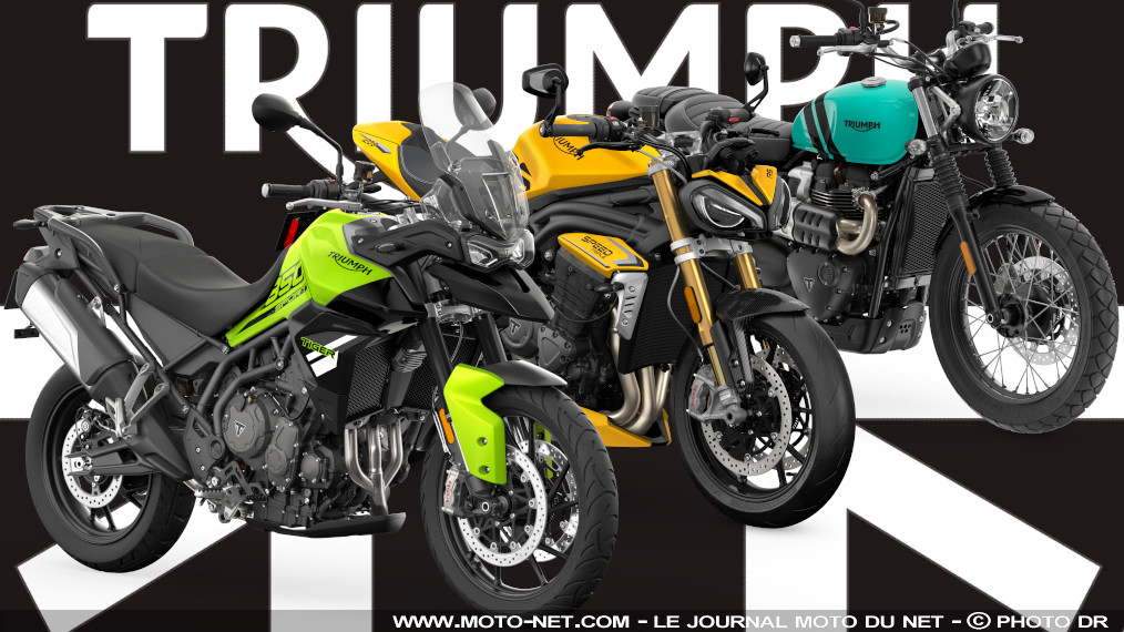 Douze motos Triumph font le plein de coloris pour 2025