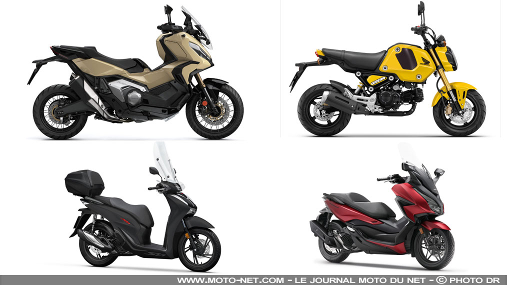 Nouveaux coloris des Honda X-ADV, MSX125 Grom, Forza 125 et SH125 