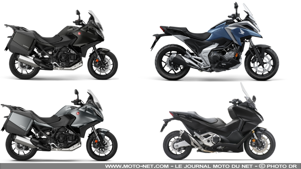 Nouveaux coloris pour les Honda NC750X, NT1100 et Forza 750 
