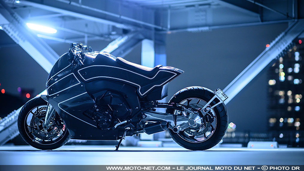 Custom Works Zon prépare une BMW K1600B Stealth Crow