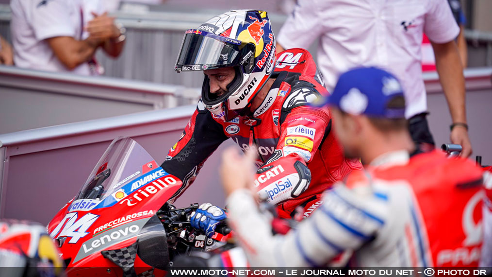 Andrea Dovizioso teste la MotoGP Aprilia mi-avril