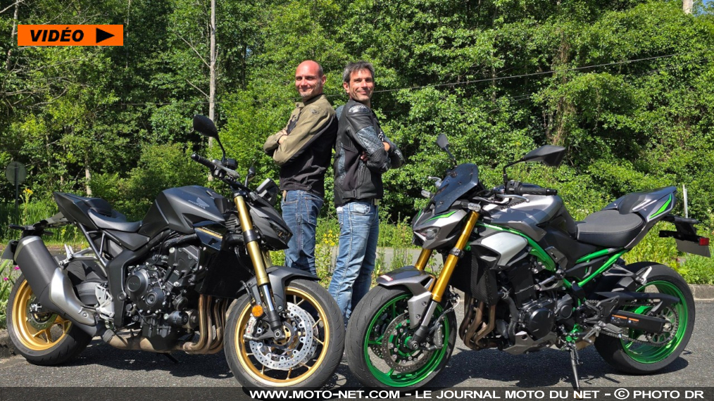 Duel vidéo : Honda CB1000 Hornet SP Vs Kawasaki Z900 SE 2025

Deux nouveautés 2025 à l'affiche de notre duel vidéo : l'inédite Honda CB1000 SP face à la nouvelle Kawasaki Z900 SE. Deux roadsters avec un 4-cylindres en ligne de presque 1000 cc, deux motos opposées en configuration haut de gamme &quot;SP&quot; et &quot;SE&quot; à respectivement 11 799 euros pour la Rouge de Tokyo et 12 149 euros pour la Verte d'Akashi.
