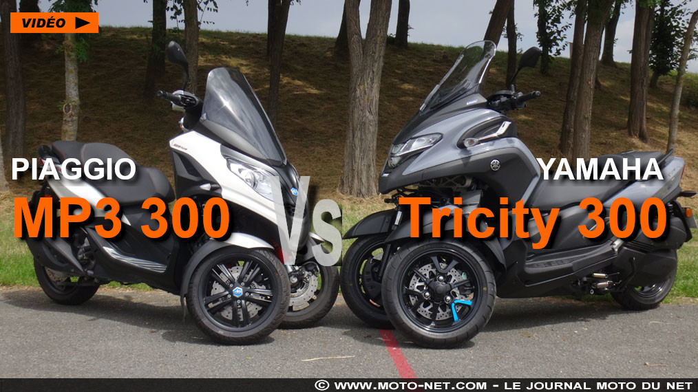 Duel Tricity 300 Vs MP3 300 HPE Sport : Yamaha challenge la référence Piaggio !