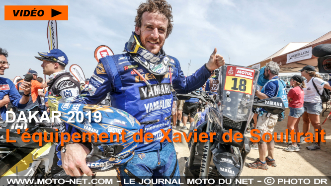 Casque, blouson, bottes, protections : l'équipement de Xavier de Soultrait sur le Dakar