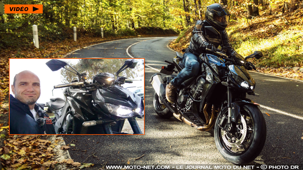 Kawasaki Z1100 2026 : l'essai vidéo de MNC
Après la Versys et la Ninja SX, c'est au tour de la ''Zed'' de recevoir la dernière génération du gros 4-cylindres Kawasaki ! La Z1100 conserve la partie-cycle de l'ancienne Z1000 mais hérite de l'électronique de la récente Z900. MNC a pu tester le maxiroadster vert (en version SE, noir en standard) en Vallée de Chevreuse… et en combinaison de pluie. Zut.
 Kawasaki Z1100 2026 : l'essai vidéo de MNC
Après la Versys et la Ninja SX, c'est au tour de la ''Zed'' de recevoir la dernière génération du gros 4-cylindres Kawasaki ! La Z1100 conserve la partie-cycle de l'ancienne Z1000 mais hérite de l'électronique de la récente Z900. MNC a pu tester le maxiroadster vert (en version SE, noir en standard) en Vallée de Chevreuse… et en combinaison de pluie. Zut.
