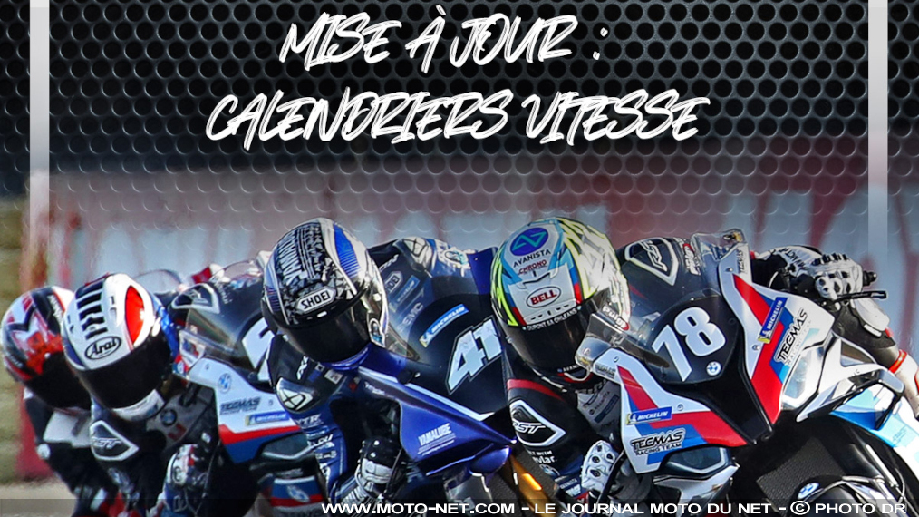 Mise à jour des calendriers des championnats de vitesse moto 2021 
