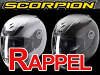 Rappel des casques Scorpion EXO-400 et EXO-450