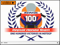 Moto GP : Honda Repsol fête sa 100ème victoire en vidéo