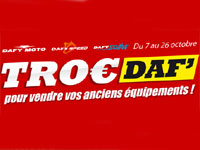 Troc Daf : Dafy Moto rachète vos anciens équipements