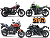Nouveaux coloris pour la gamme moto Kawasaki 2013