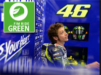 Valentino Rossi devient l'homme vert de la FIM