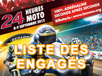 Endurance moto : les engagés des 24H du Mans 2012