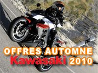 Promotions d'automne sur les Kawasaki Z1000 et Versys