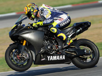 Rossi découvre le circuit d'Aragon en Yamaha R1