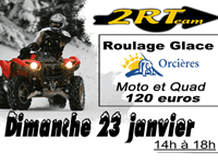 Roulage moto sur glace à Orcières le 23 janvier