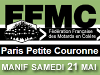 Manif FFMC à Paris samedi 21 mai contre le CISR