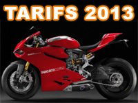 Ducati annonce ses tarifs pour 2013