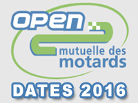 Calendrier 2016 des journées pistes Open Mutuelle des Motards