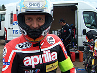 Jehan d'Orgeix (Aprilia) en tête du Moto Tour