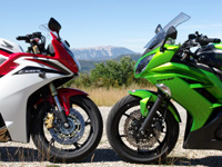 Duel CBR600F Vs ER-6f : deux motos routières pas chères ?