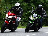 Duel Z1000 Vs Speed Triple : usines à gros gaz !