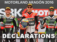 Déclarations des pilotes World Superbike à Aragon