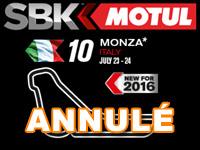 WSBK 2016 : l'épreuve de Monza annulée, peut-être remplacée