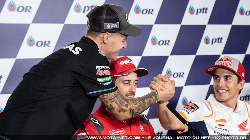 Quartararo déjà devant en FP2, Marquez déjà sur pied !