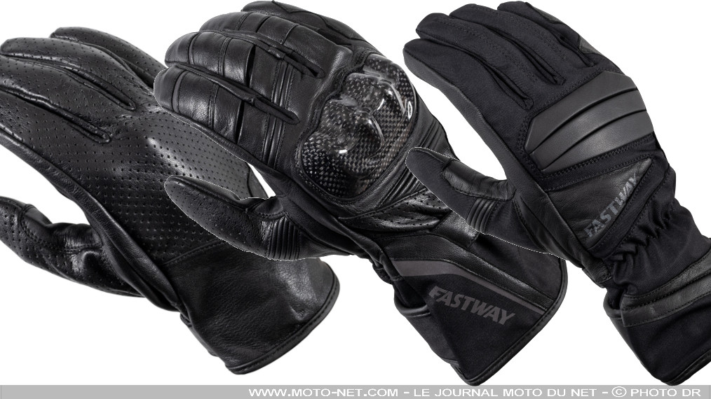 Trois paires de gants moto Fastway qui coûtent trois fois rien