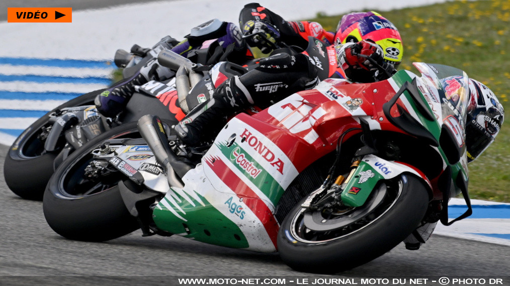 Week-end noir et grosse colère pour Zarco au GP d'Espagne 2024

Après une violente chute et un 18ème chrono vendredi, Johann Zarco est tombé - de la 5ème place ! - en Sprint samedi, et a été éliminé de la course hier ! Comme si cela ne suffisait pas, le n°5 du team LCR Honda a été convoqué dans le bureau du directeur de course avec son camarade (hum) Aleix Espargaro… Sans blague.
