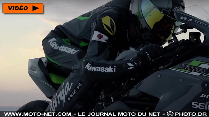 Vidéo moto : la Kawasaki Ninja H2R à bloc à Bonneville