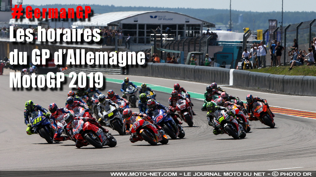 Horaires du GP d'Allemagne MotoGP 2019 au Sachsenring