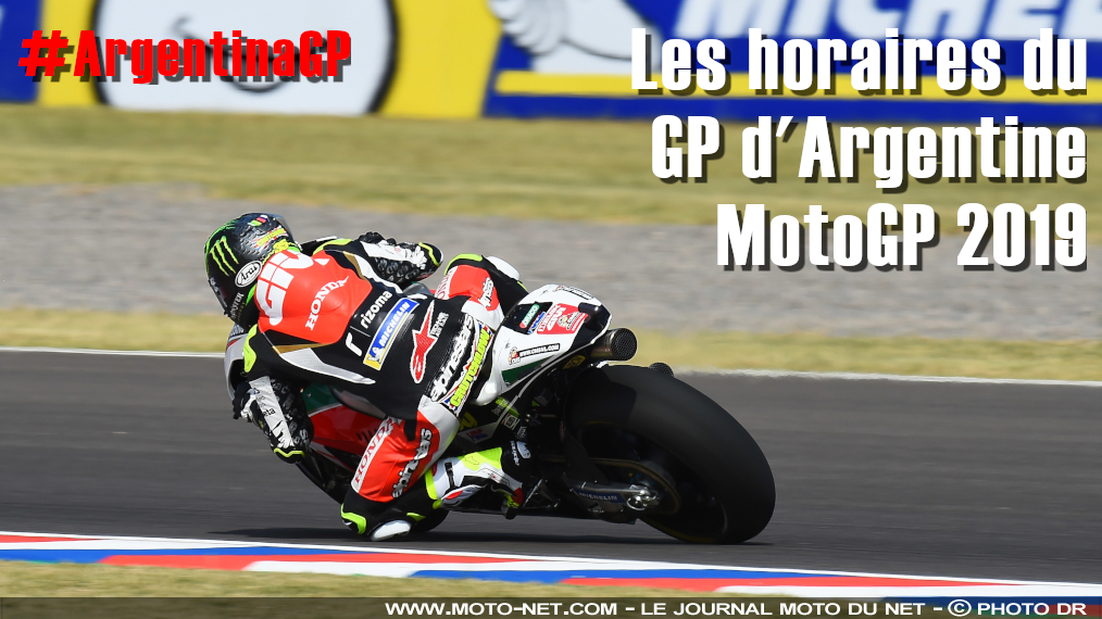 Horaires du GP d'Argentine MotoGP 2019